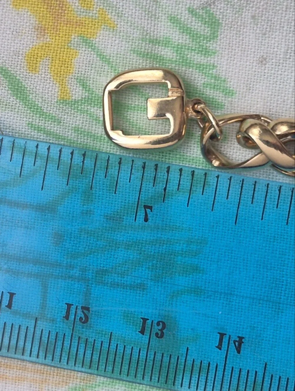 🌙Givenchy Vintage Gold Tone Double Wheat Chain Bracelet G Logo Clasp